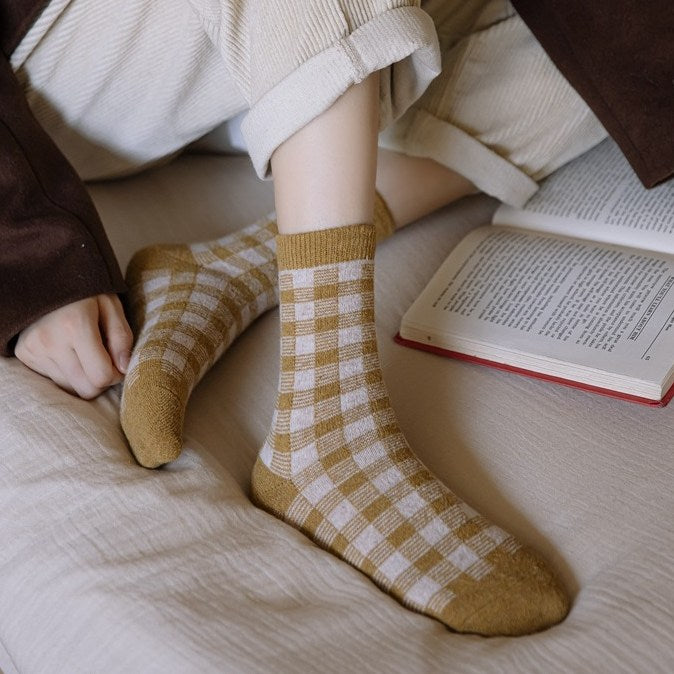 Women’s Mustard Cotton Socks
