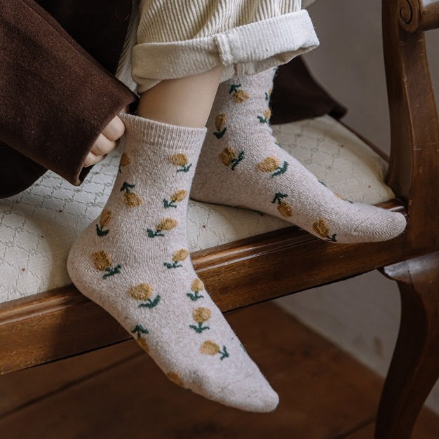 Women’s Mustard Cotton Socks