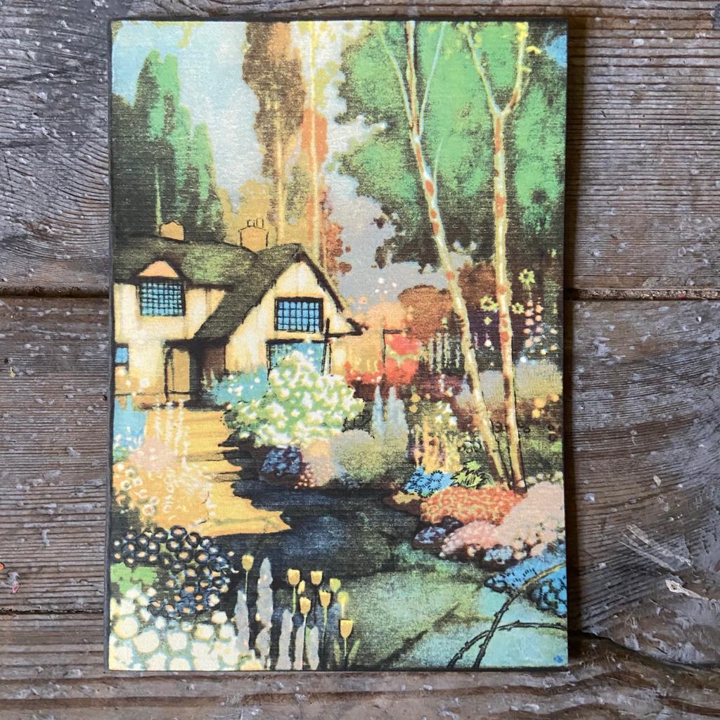 'Country Garden' vintage card