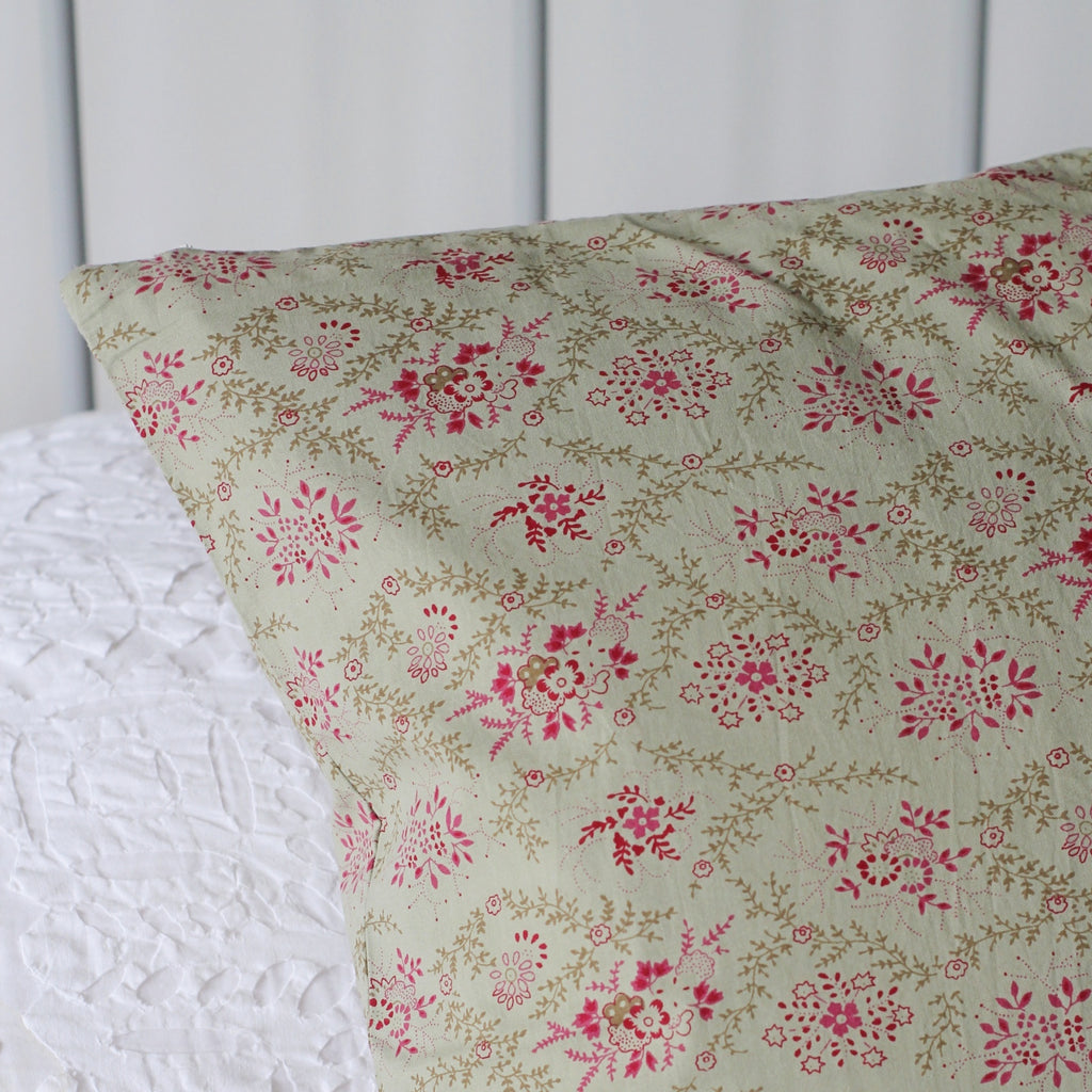 Cushion - Green & Pink Floral