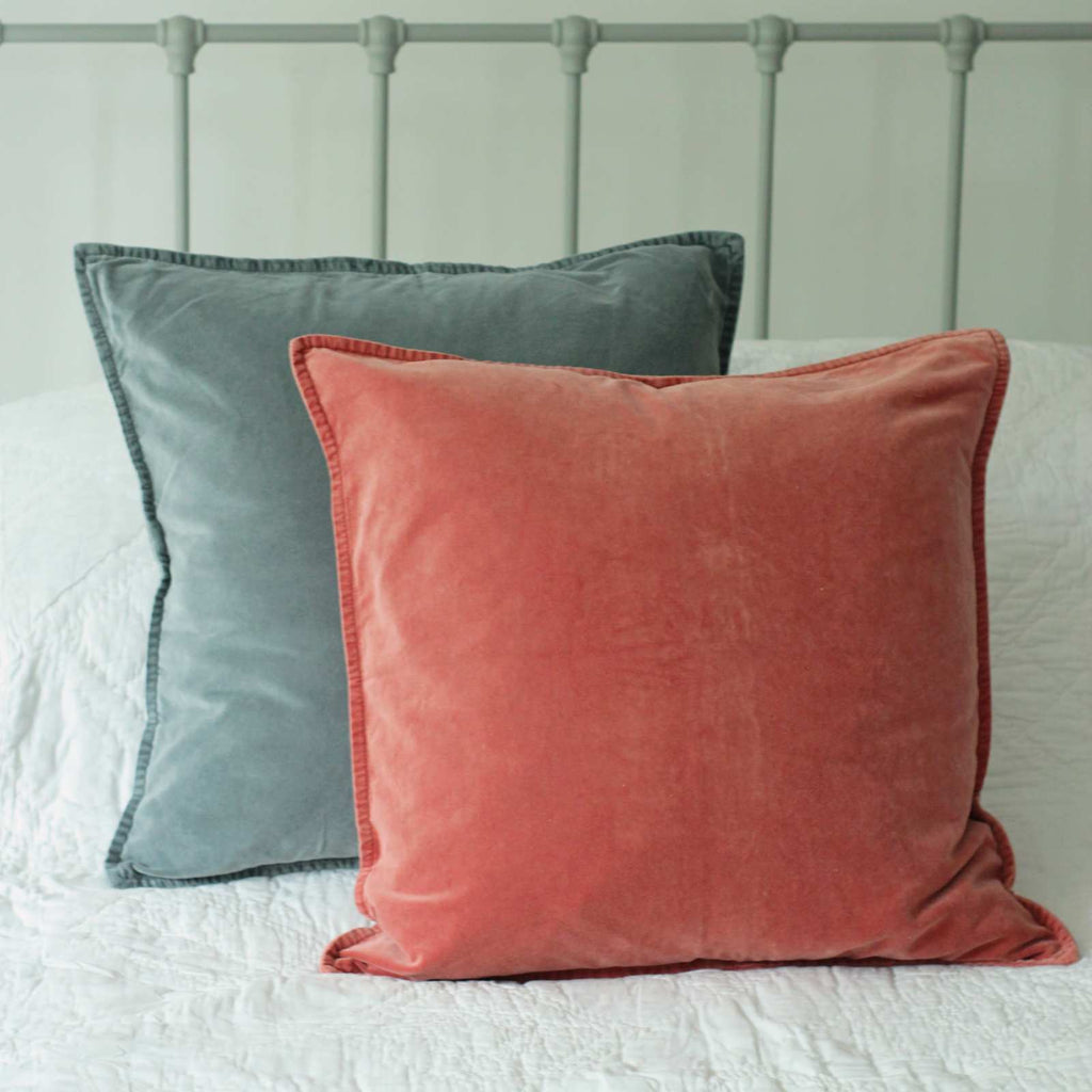 velvet cushion - vintage cushion