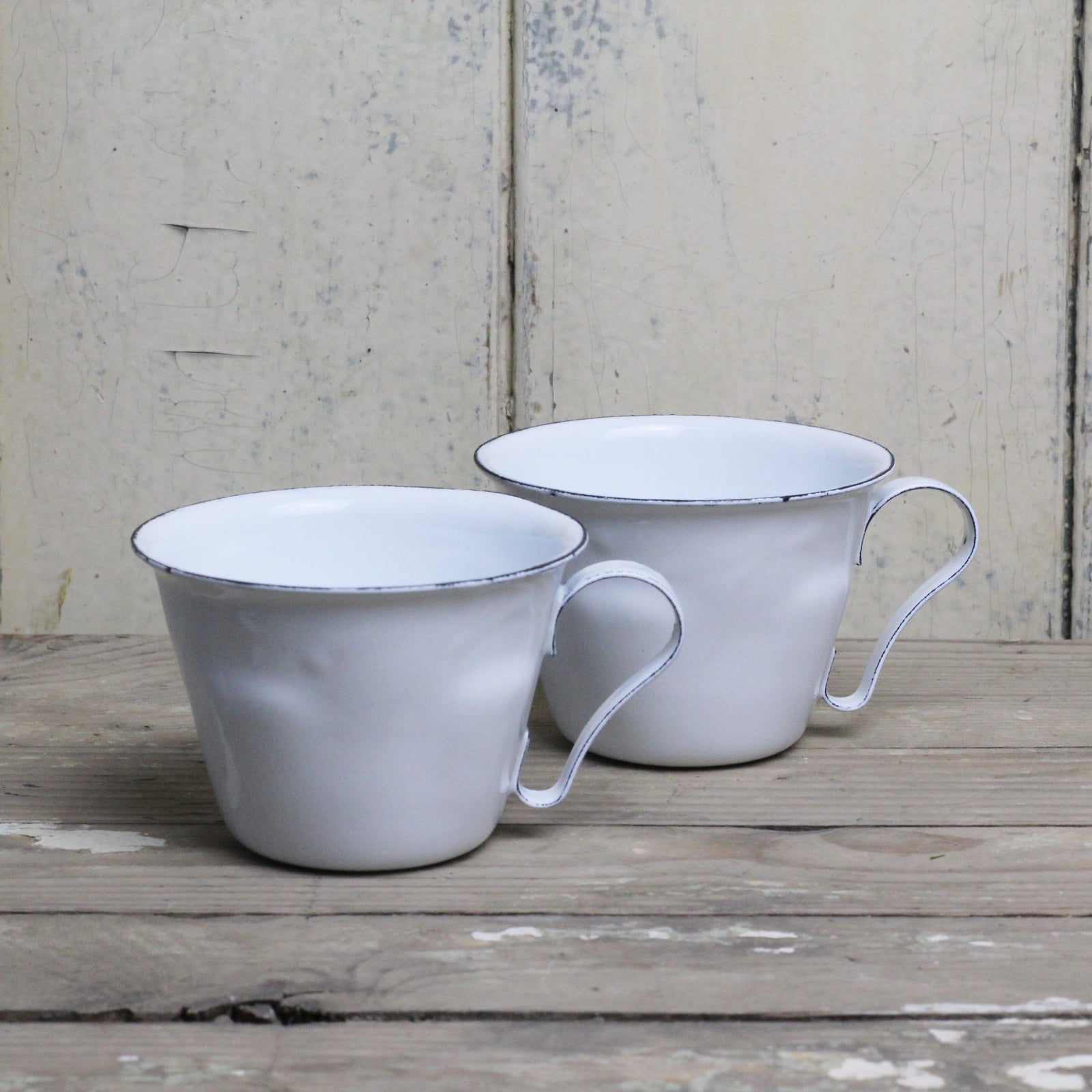 White Enamel Tea Cup - Homeware Store