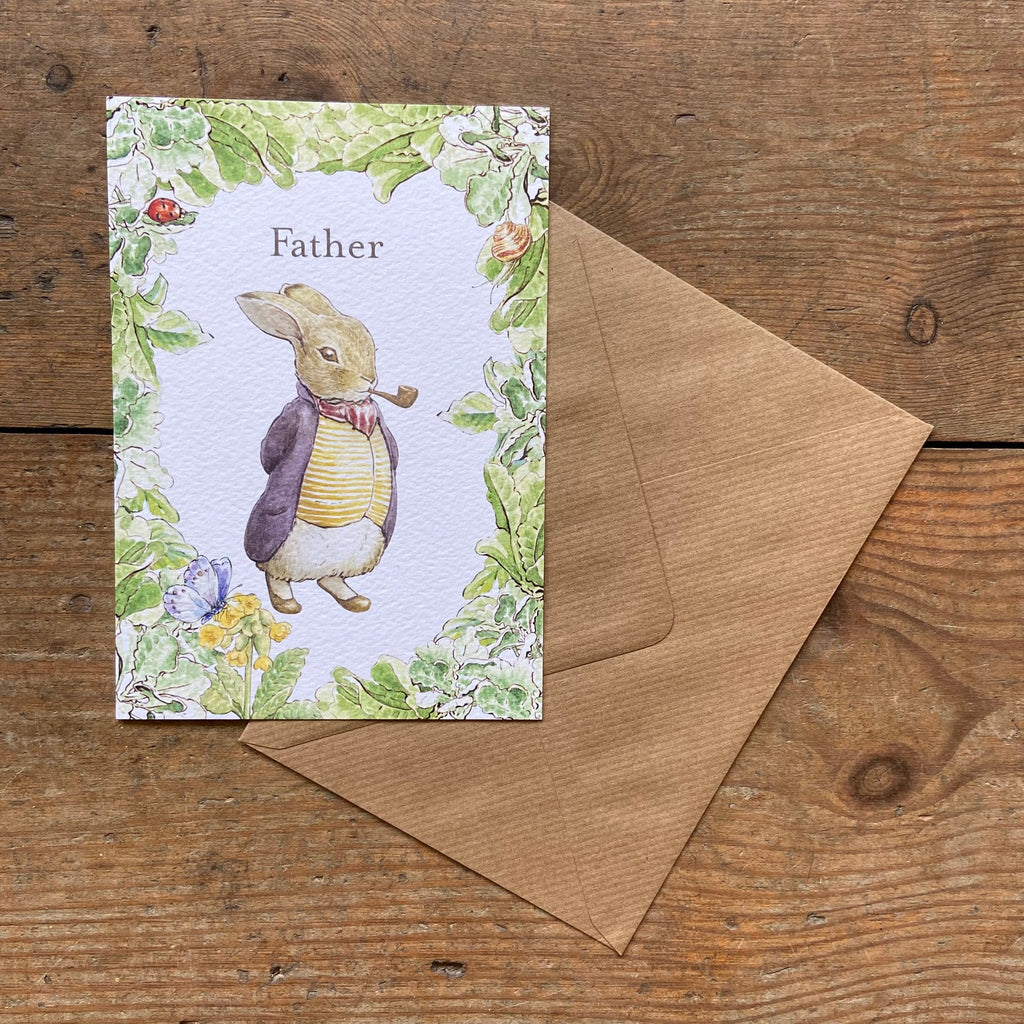 Vintage Card - Beatrix Potter 'Father' with envelope