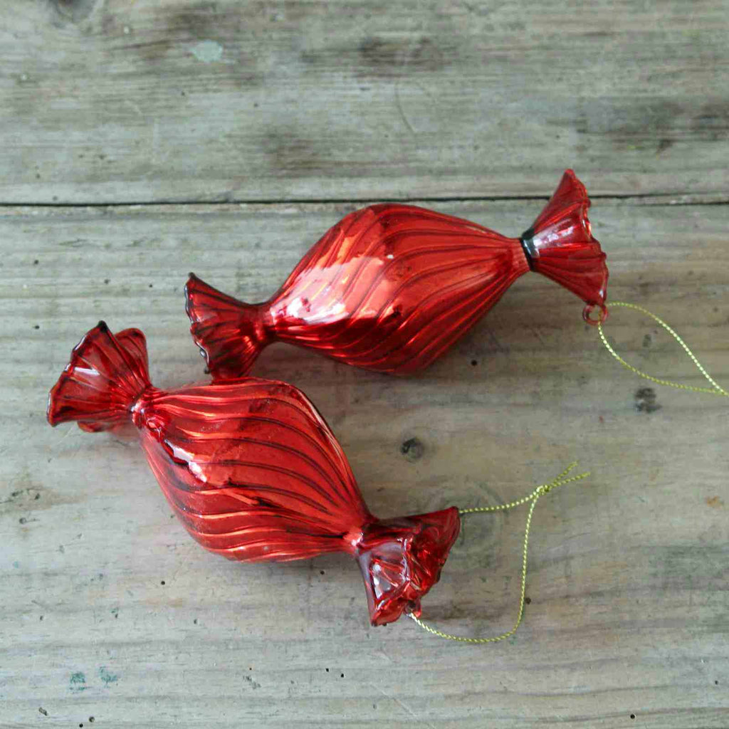 Red Glass Candy Decoration