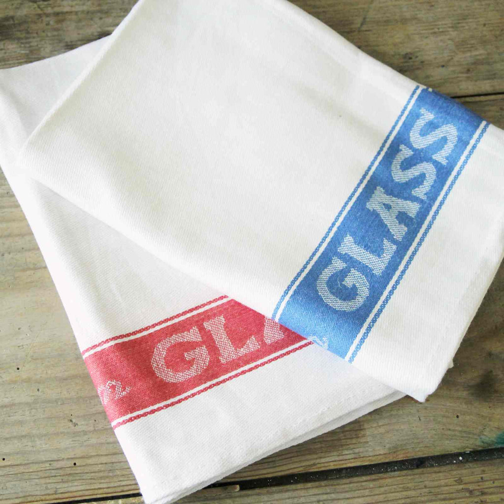 Glass Rag Cotton Glass Cloth - Red Stripe | Closet & Botts