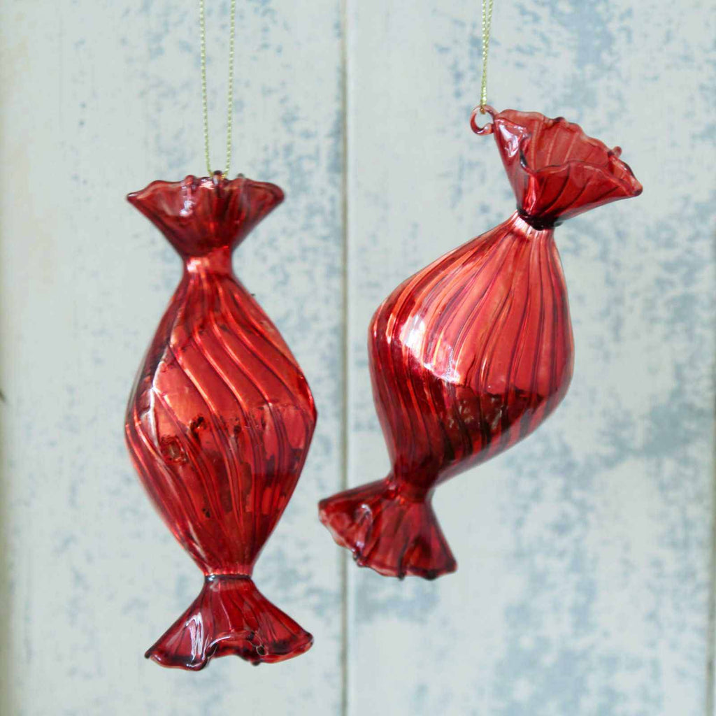 Red Glass Candy Decoration