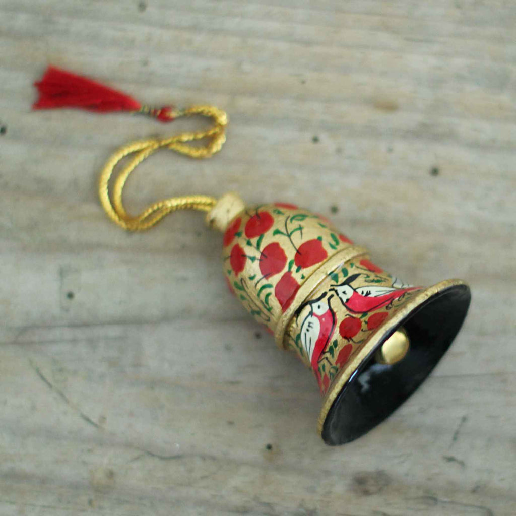 Vintage Hand Painted Jingle Bell Decoration