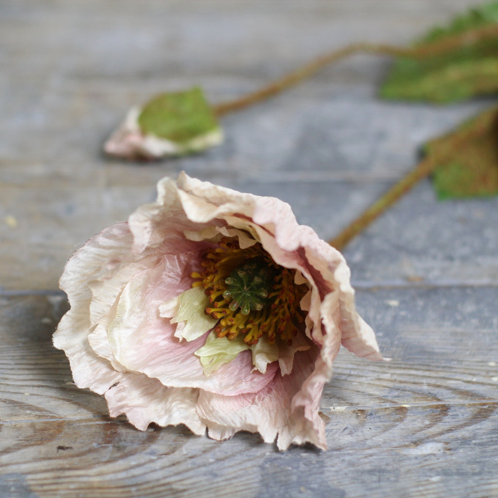 silk flowers pink poppy