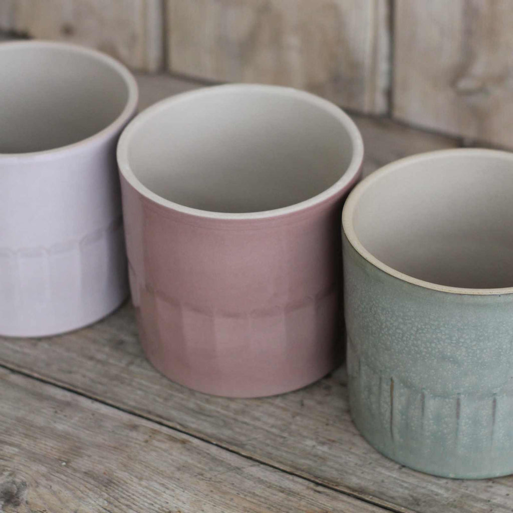 cermic pots for indoor plants in different colours