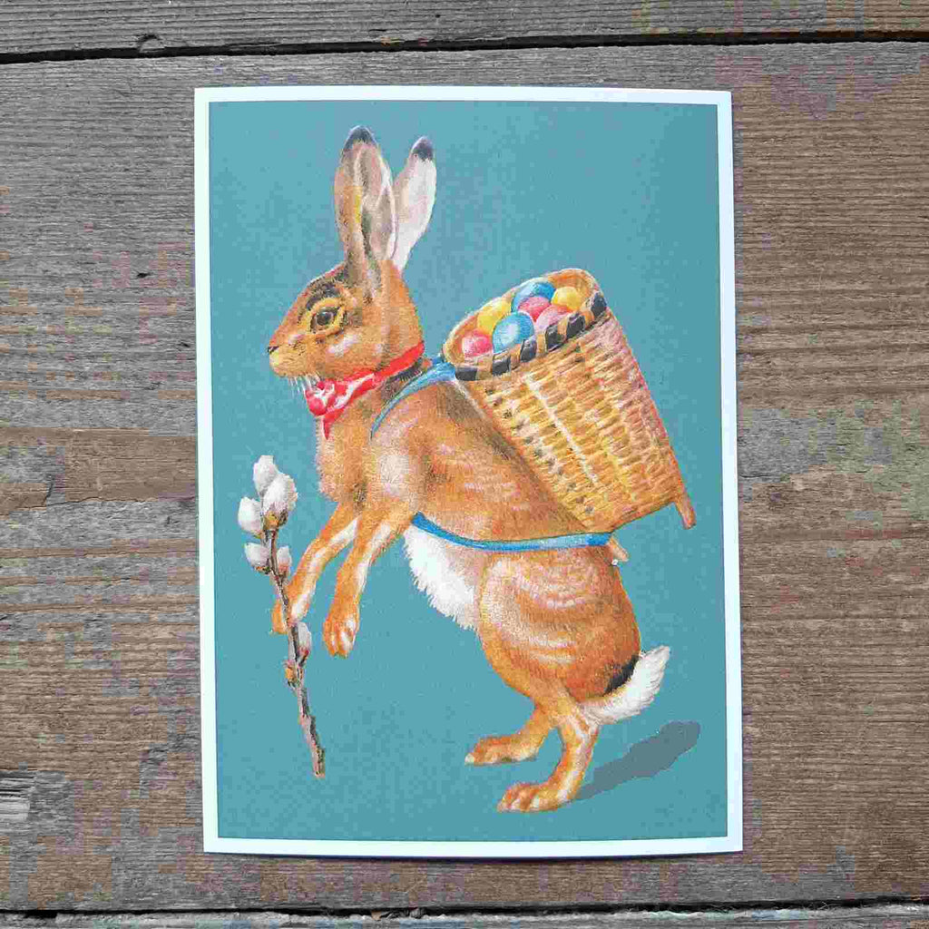 Vintage card with rabbit