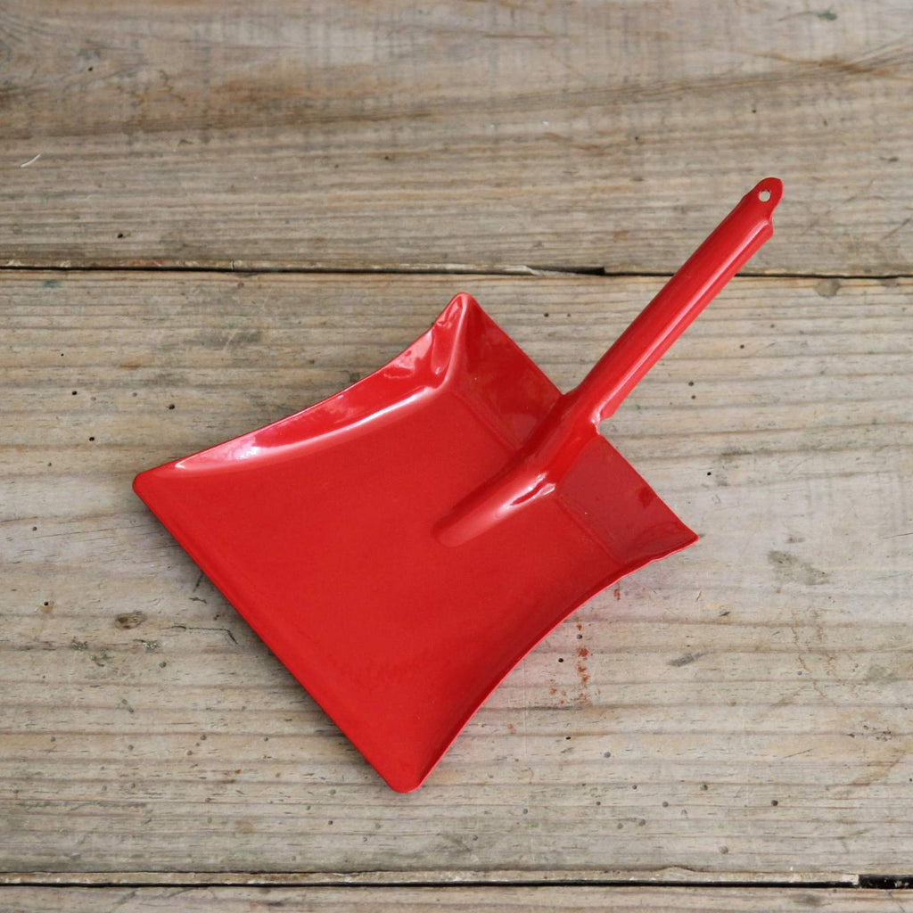 Children's Red Enamel Dustpan