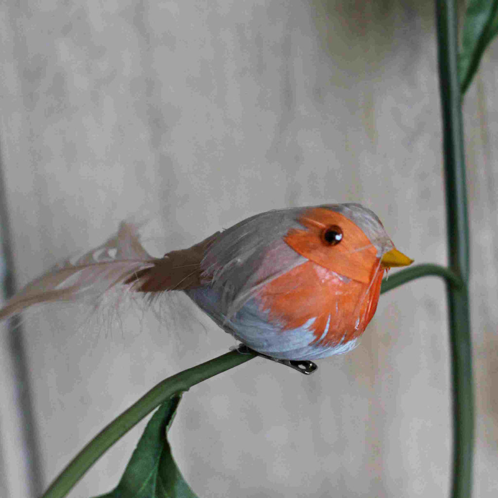 Traditional feather robin decoration