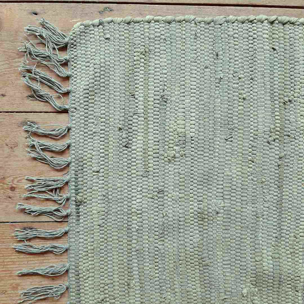 Olive Green Cotton Rug / Runner