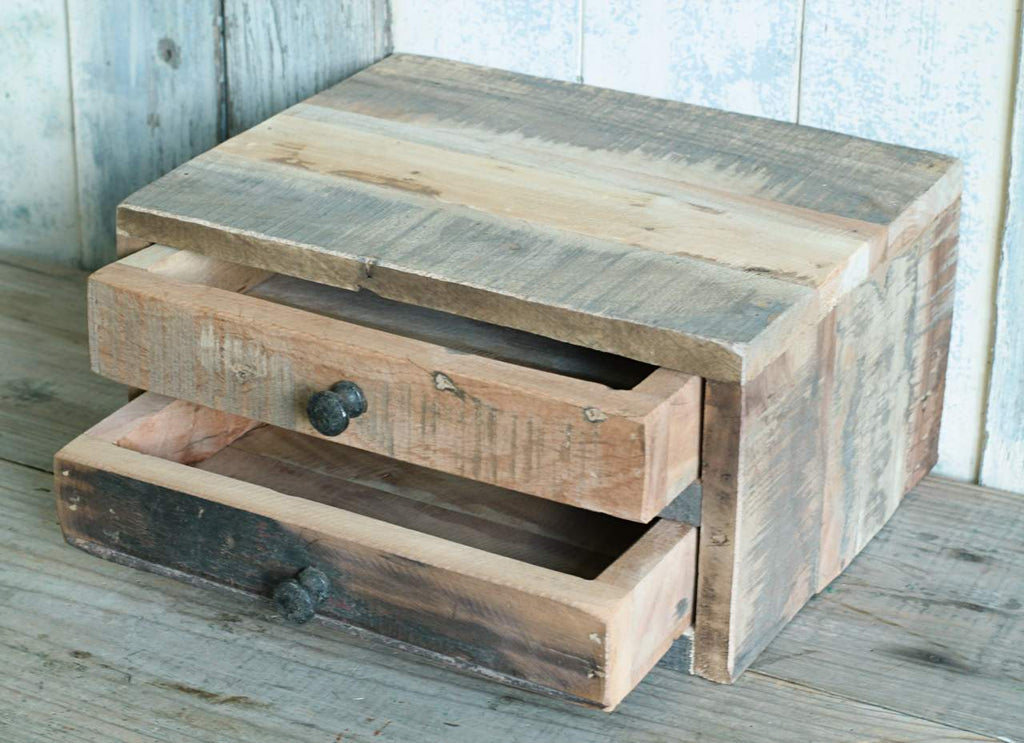 reclaimed wooden drawers