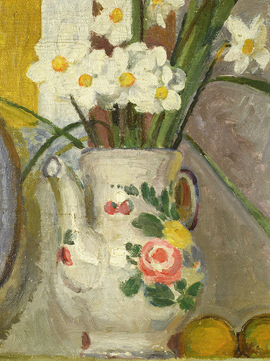 Vintage card - Narcissi by Vanessa Bell detail