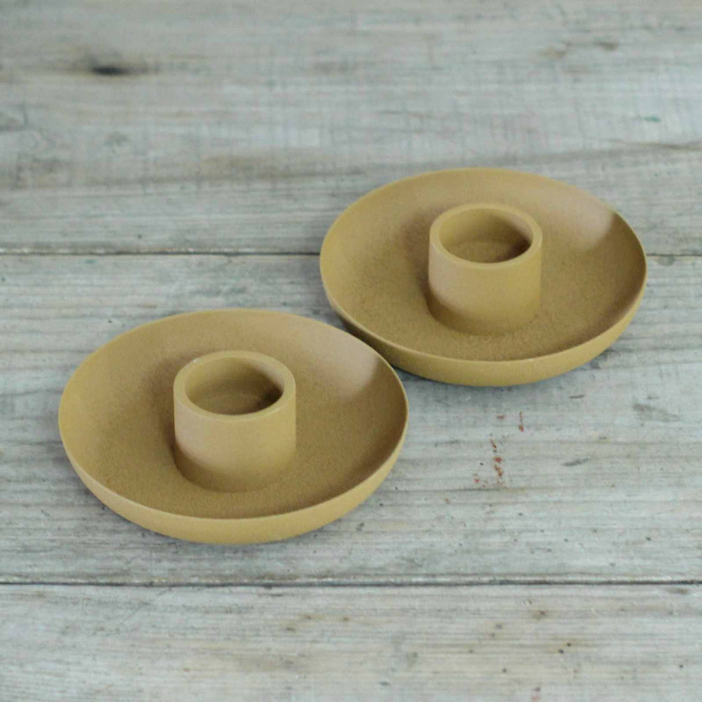 Slim Pillar Candle holder mustard