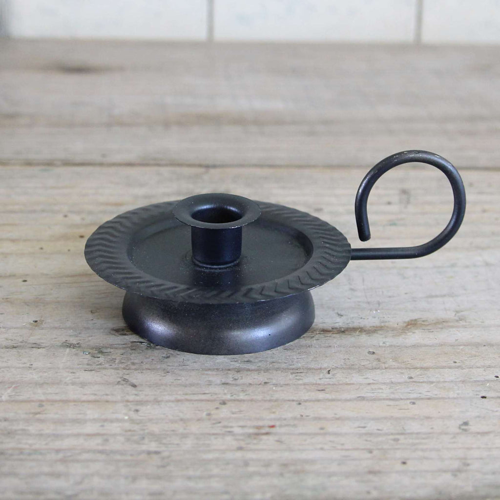 Taper Candle Holder in Antique Black
