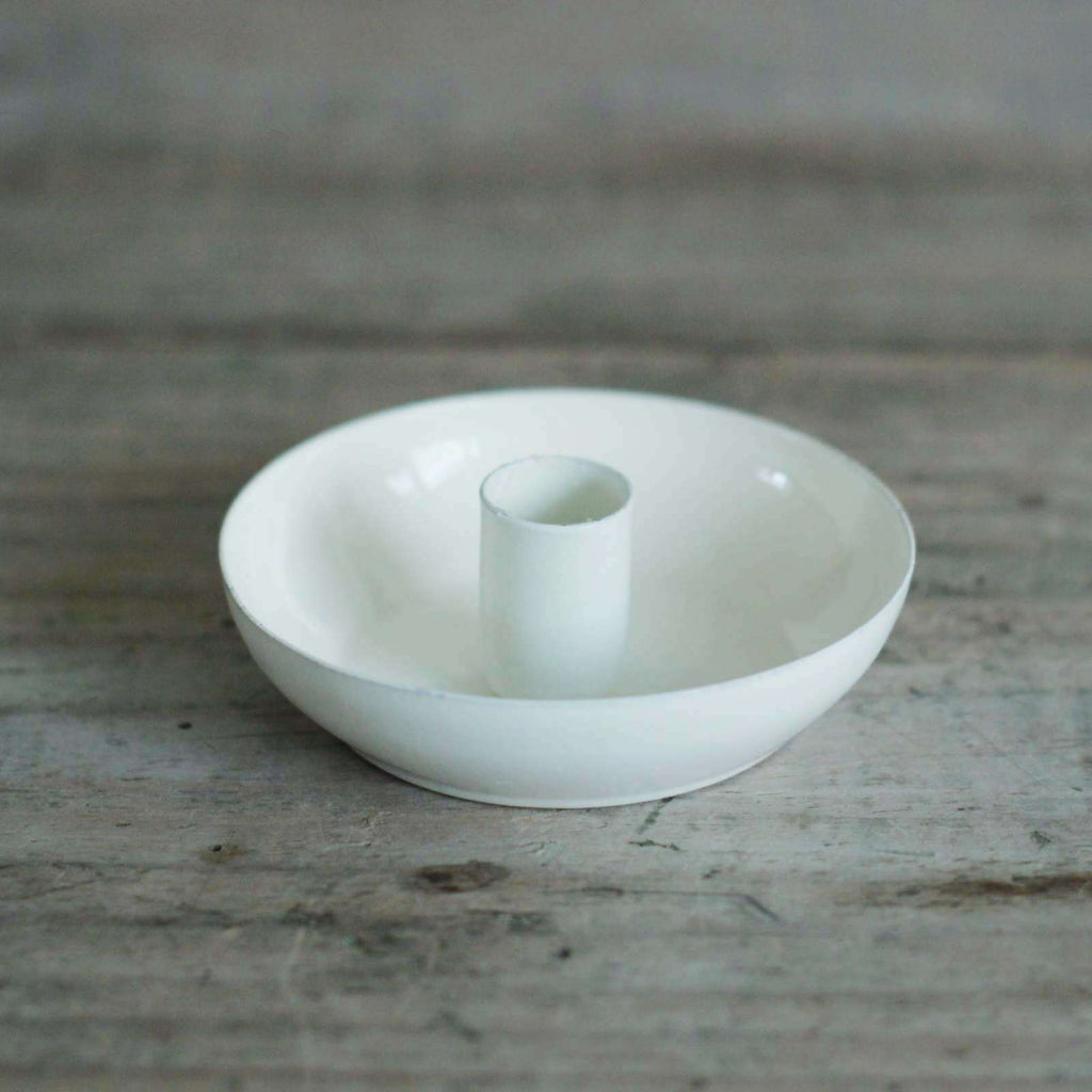 Taper candle holder cream