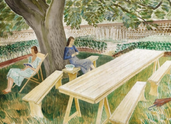 Two woman sitting in a garden - Greeting card - Homeware Store