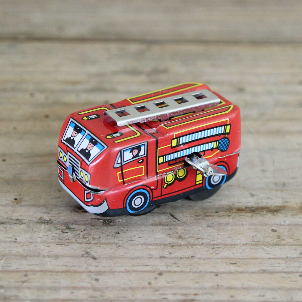 Wind-Up traditional toy fire engine