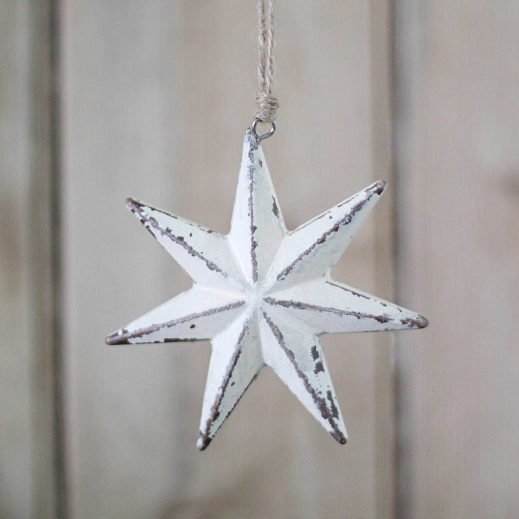 vintage Christmas decoration white star